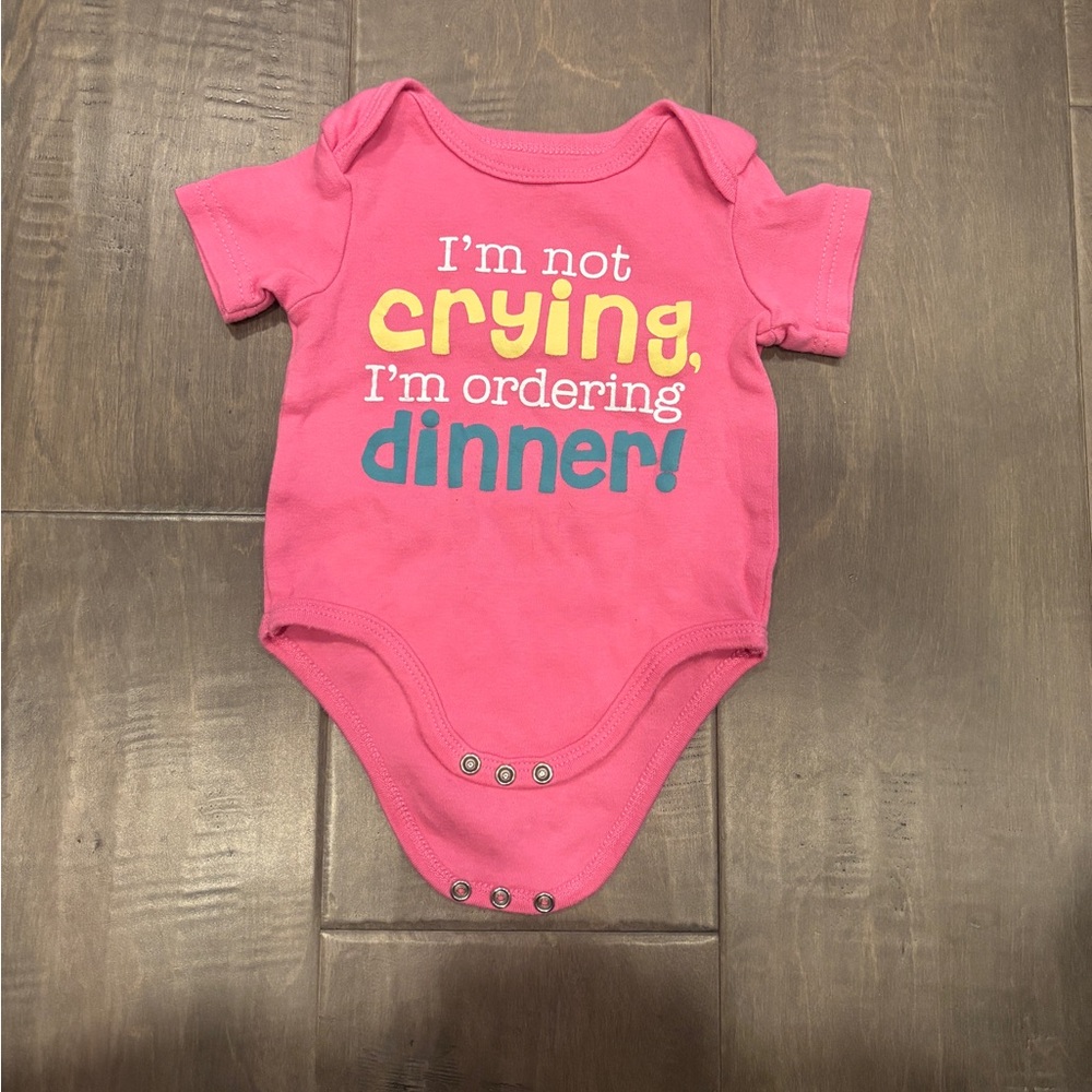 10 for $10 Monkey Bars Pink Baby Bodysuit with Yellow Teal Print